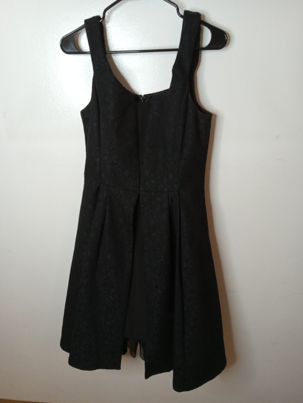 White House Black Market Womens Fit & Flare Dress Sz 8 Black Lined Sleeveless